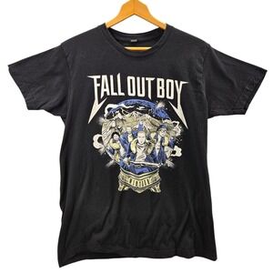 Fall Out Boy Wintour Is Coming Tour TShirt Black Concert Band Tee 2016 Womens L